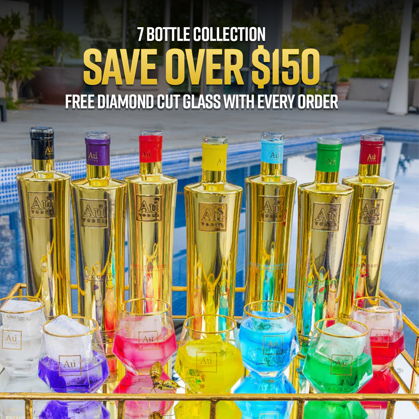 Full Bottle Collection & Free Diamond Cut Glass