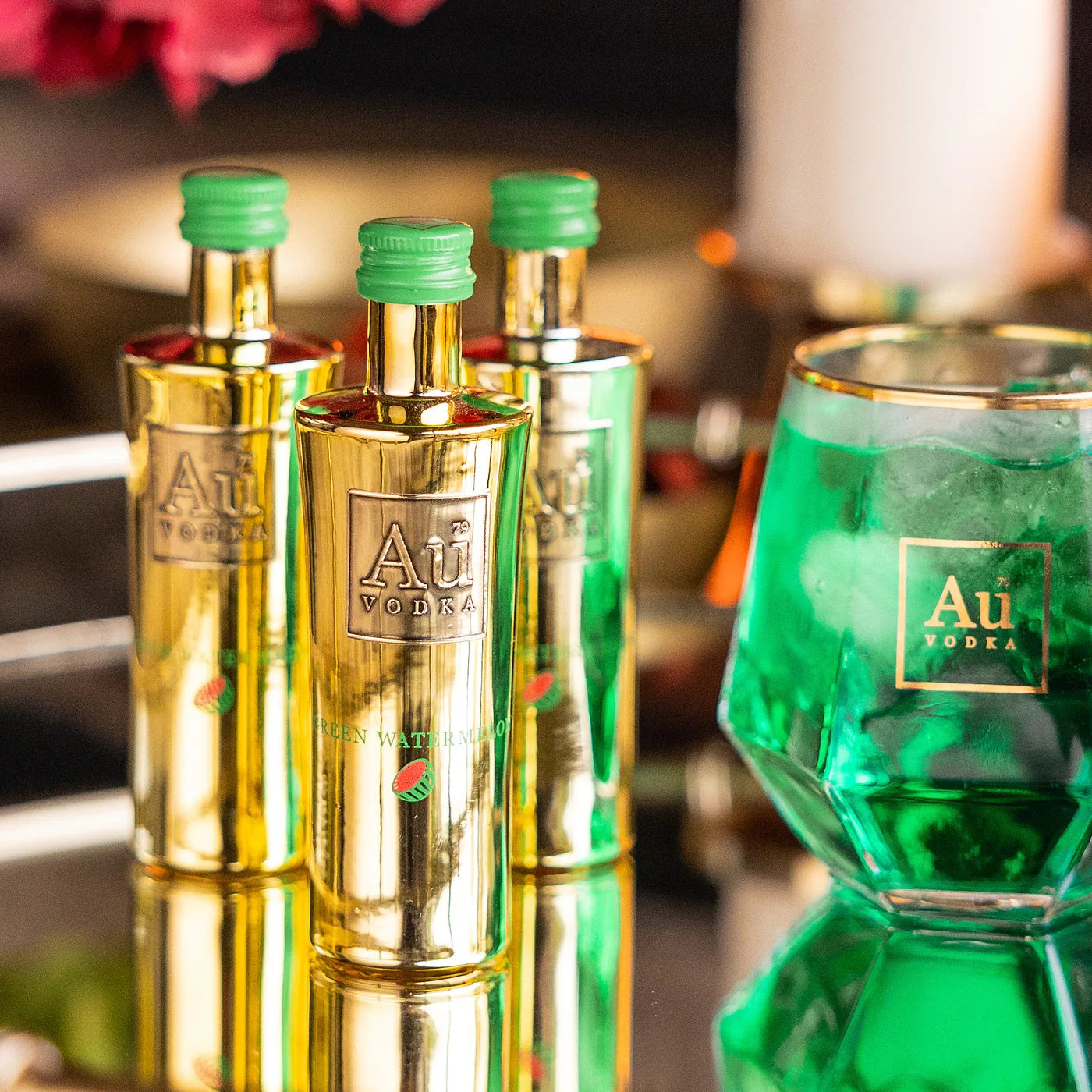 Au Vodka Green Watermelon Miniature