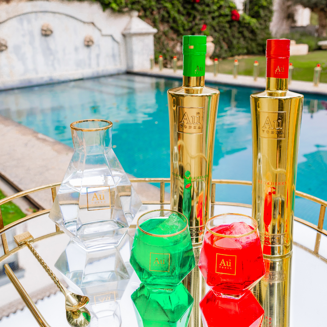 Au Vodka Red Cherry & Green Watermelon 2 Bottle Bundle
